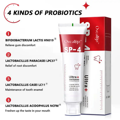 🔥2024 HOT SALE🔥 Oveallgo™ SP-4 Probiotic Whitening Toothpaste