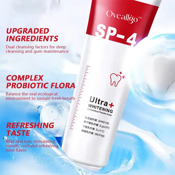 🔥2024 HOT SALE🔥 Oveallgo™ SP-4 Probiotic Whitening Toothpaste